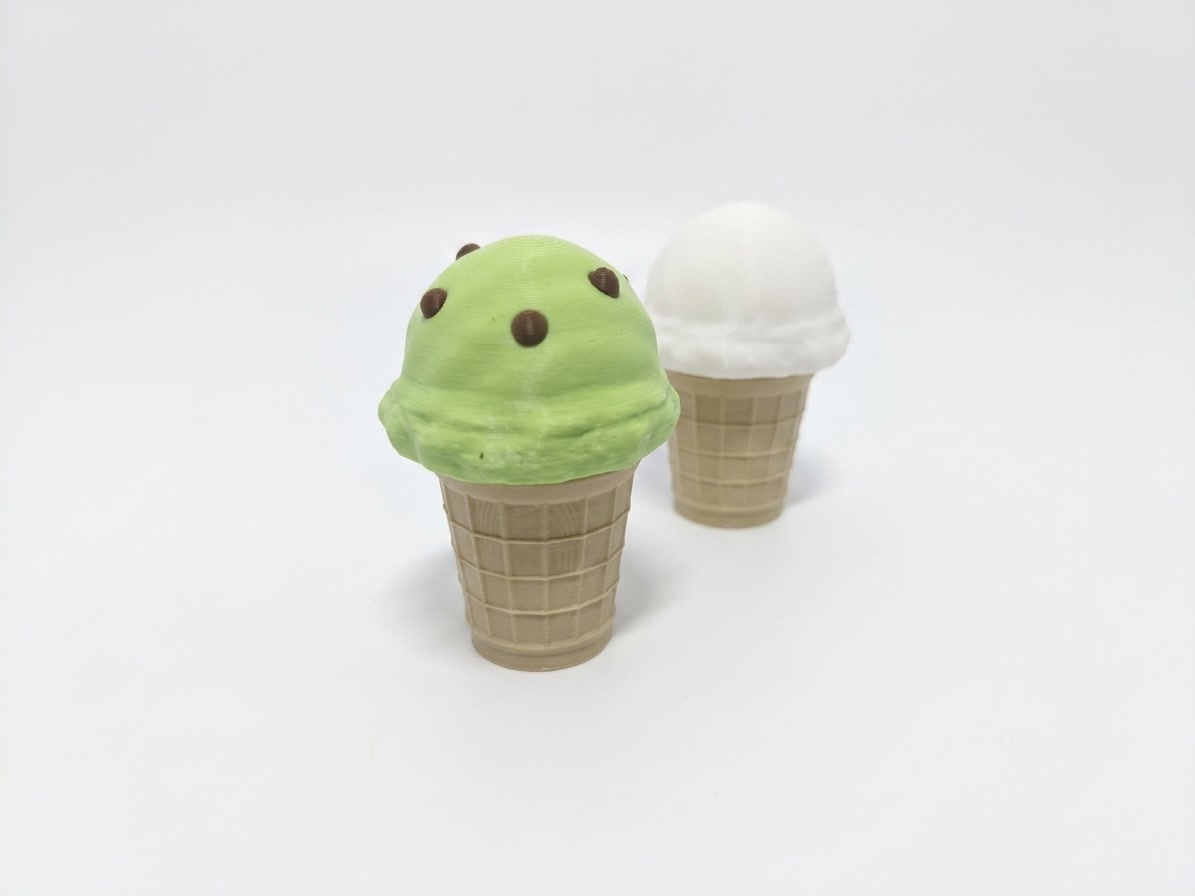 3D printed ice cream cone model